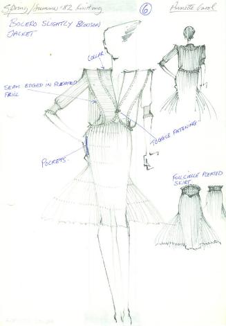 Drawing Jacket and Skirt for Spring/Summer Knitwear Collection