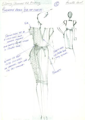 Drawing of Dress for Spring/Summer Knitwear Collection