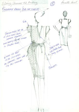 Drawing of Dress for Spring/Summer Knitwear Collection