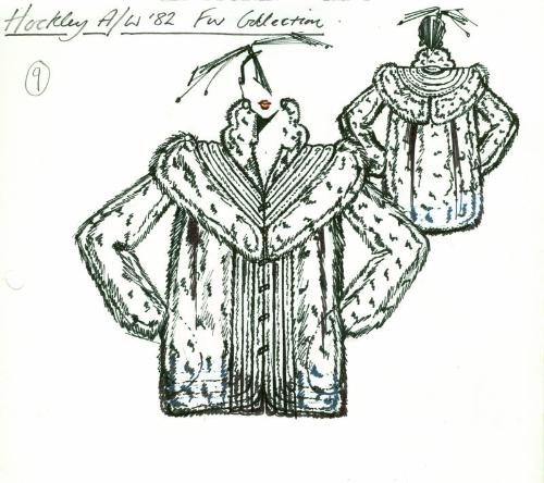 Drawing of Fur Coat for Autumn/Winter Fur Collection