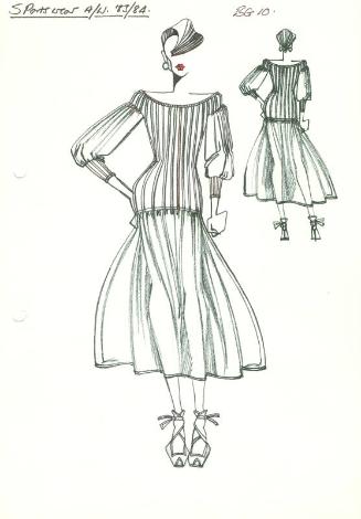 Drawing of Dress for Autumn/Winter 1983/84 Sportwear Collection