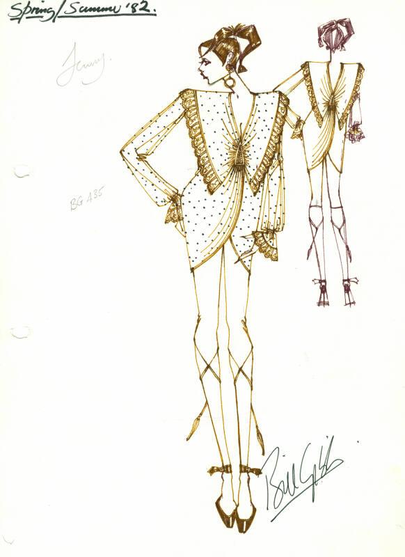 Drawing of Blouse and Leggings for the Spring/Summer Collection