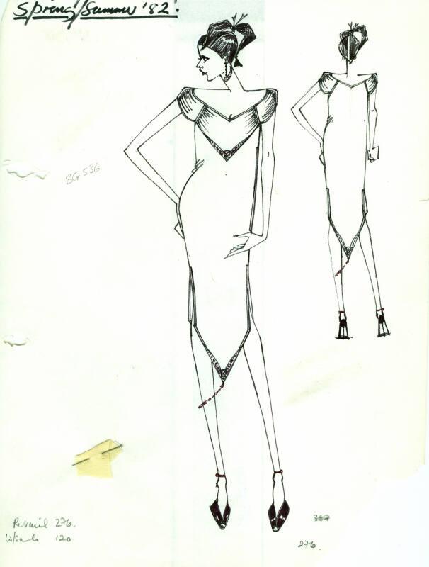 Drawing of Dress for the Spring/Summer Collection