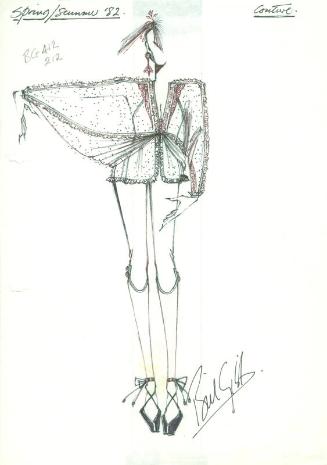 Drawing of Top and Leggings for Spring/Summer Couture Collection