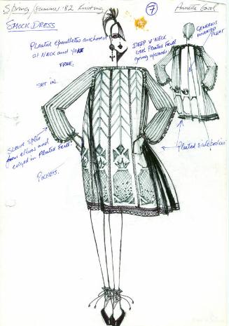 Drawing of Dress for Spring/Summer Knitwear Collection