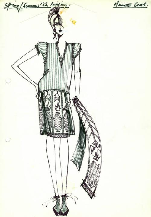 Drawing of Dress for Spring/Summer Knitwear Collection