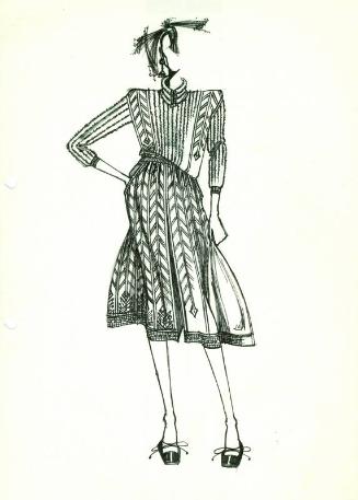 Drawing of Jumper and Skirt for Spring/Summer Knitwear Collection