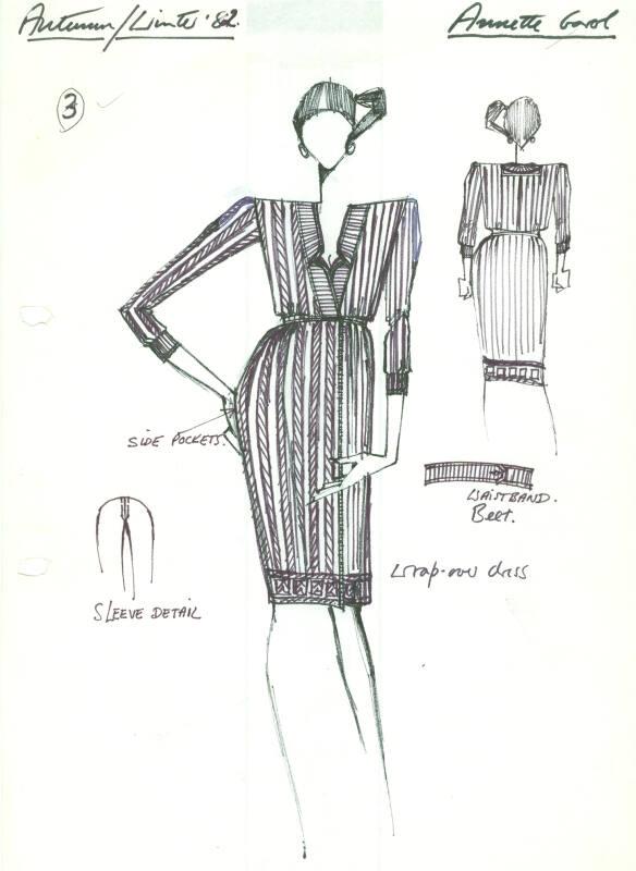 Drawing of Dress for the Autumn/Winter Knitwear Collection