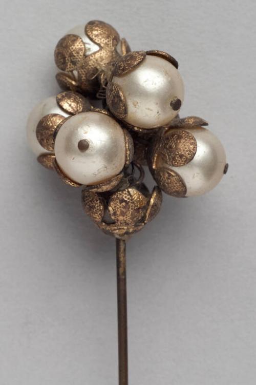 Decorative Hatpin with Pearlised Glass Beaded Cluster