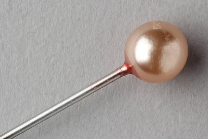 Decorative Hatpin with Pink Pearlised Glass Bead