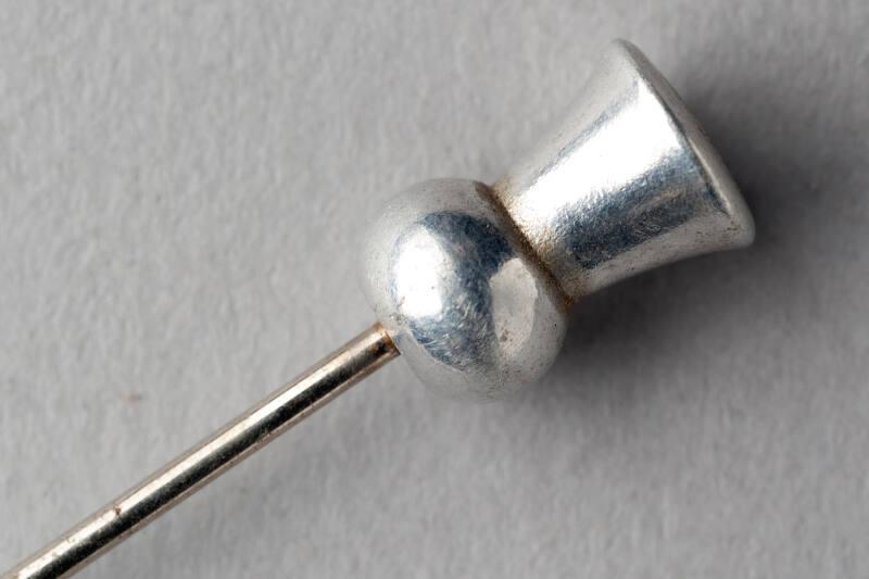 Decorative Hatpin with White Metal Bead