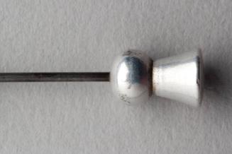 Decorative Hatpin with White Metal Bead
