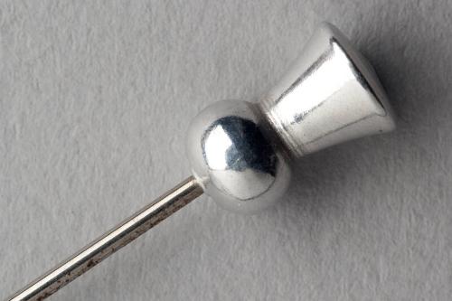 Decorative Hatpin with White Metal Bead