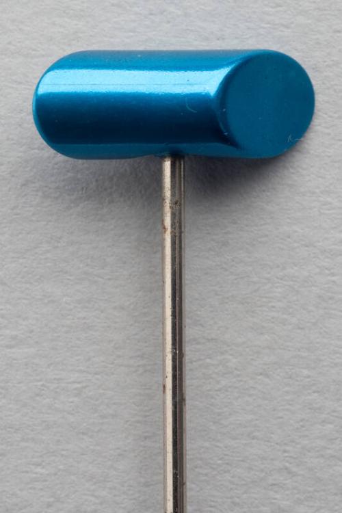 Decorative Hatpin with Blue Metal Bead