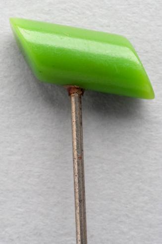Decorative Hatpin with Green Plastic Bead