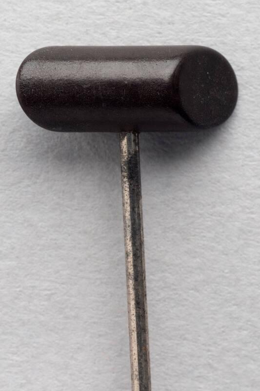 Decorative Hatpin with Black Plastic Bead