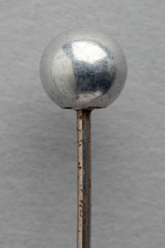 Decorative Hatpin with Silver Glass Bead