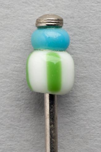 Decorative Hatpin with Multi-coloured Glass Bead