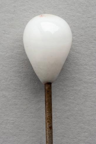 Decorative Hatpin with White Glass Bead