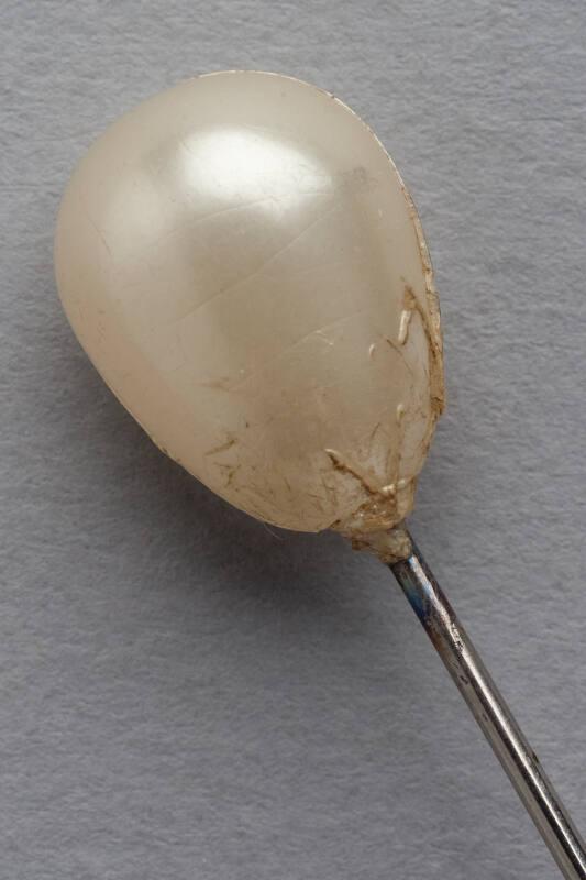 Decorative Hatpin with Cream Plastic Bead