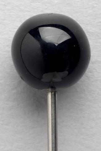 Decorative Hatpin with Black Glass Bead