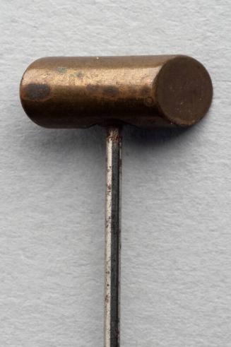 Decorative Hatpin with Brown Metal Bead