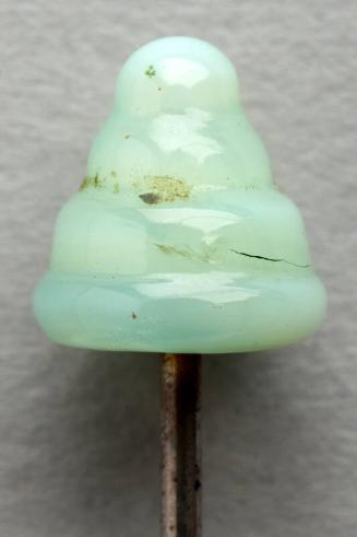 Decorative Hatpin with Green Plastic Bead