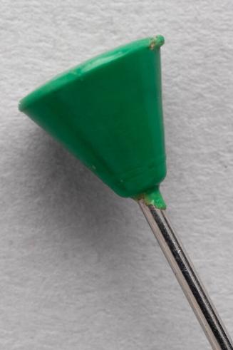 Decorative Hatpin with Green Plastic Bead