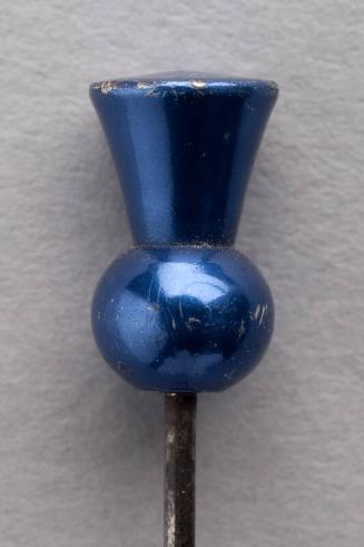 Decorative Hatpin with Blue Metal Bead