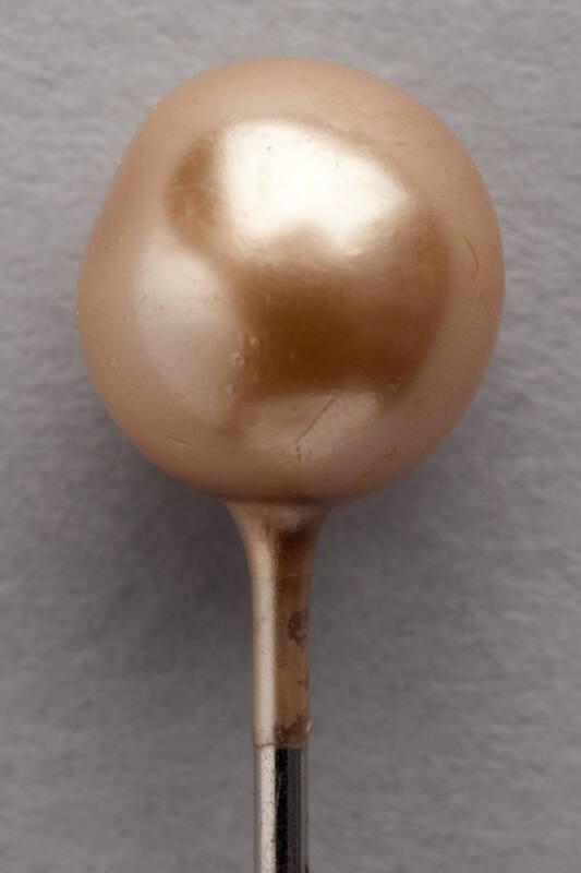 Decorative Hatpin with Cream Pearlised Glass Bead