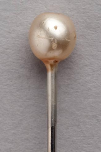 Decorative Hatpin with White Pearlised Glass Bead