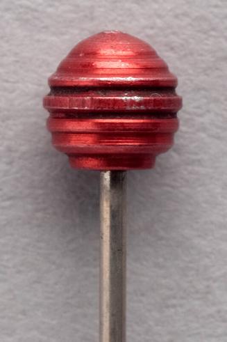 Decorative Hatpin with Red Metal Bead