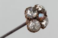 Decorative Hatpin with a Glass Flower