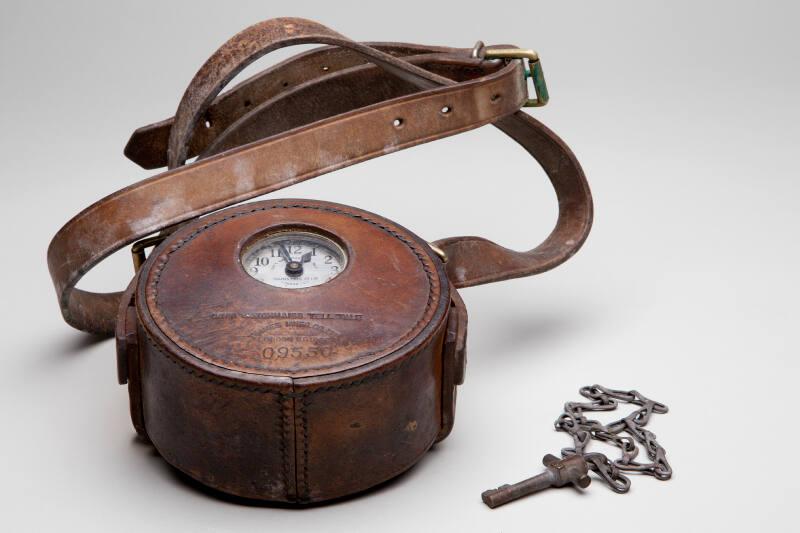 Day Watchman's Tell Tale Clock and Key