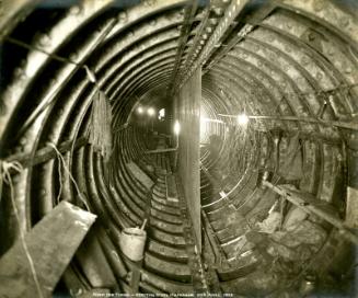 Girdleness Outfall Works River Dee Tunnel - Erecting Steel Diaphragm 20th April 1906