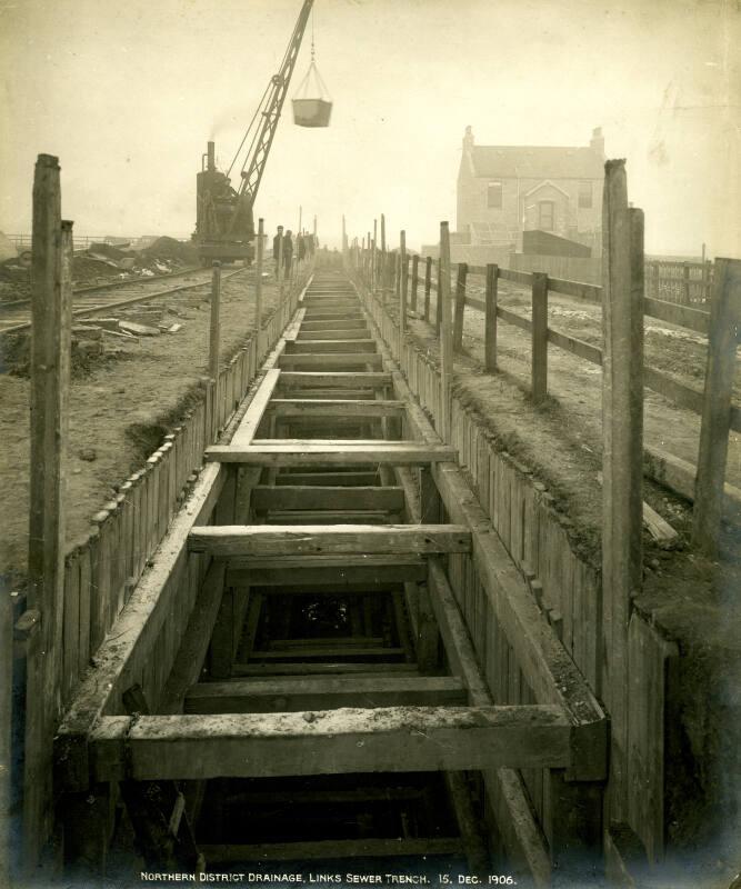 Northern District Drainage, Links Sewer Trench 15th December 1906