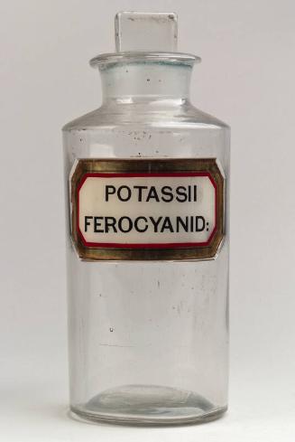 Recessed Label Powder Shop Round POTASSII FEROCYANID: