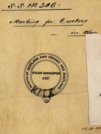 Crest Of North Of Scotland And Orkney And Shetland Steam Navigation Company For Marking The Cro…