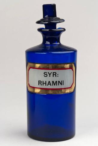 Cobalt Blue Recessed Label Syrup Shop Round SYR: RHAMNI