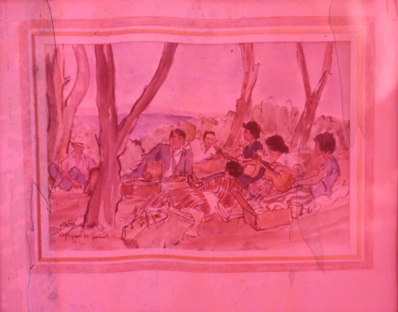 Picnic (Reproductions of James McBey's Paintings)