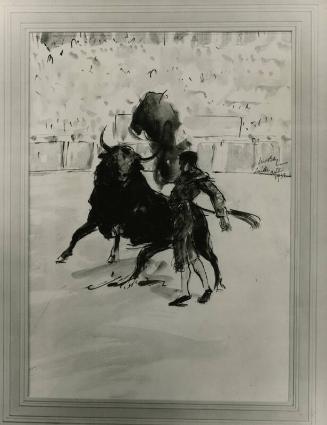 Bull Fight, Seville (Reproductions of James McBey's Paintings)