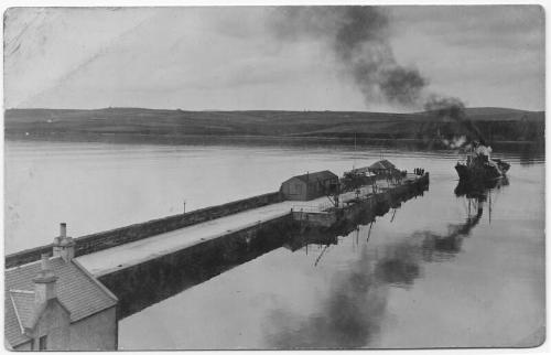 postcard showing 'St Ola' (I) arriving at Scapa