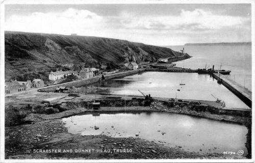 postcard 'Scrabster and Dunnet Head, Thurso' with 'St Ola' (I) at the pier.