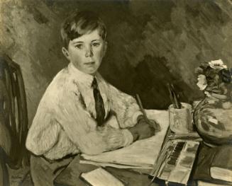 Boy and Paintbox (Reproductions of James McBey's Portraits)