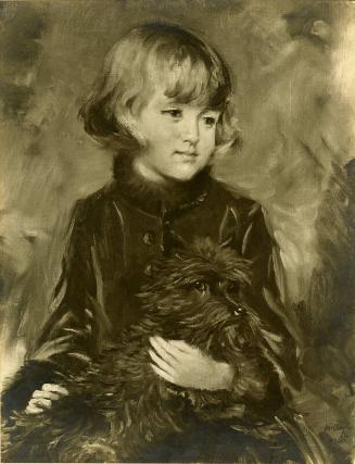 Girl with Fringe and Scottie Dog (Reproductions of James McBey's Portraits)