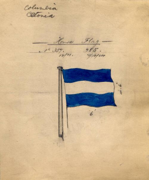 House Flag For The Steam Trawler Columbia Built By Hall Russell In 1902 And The Cetonia Built I…