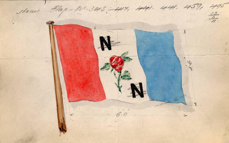 House Flag For The Steam Trawlers Ethel Nutten, Nellie Nutten, Peggy Nutten, Jessie Nutten, Tin…