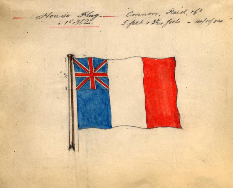 House Flag Of Connon, Reid And Co. For Use On The Cargo Steamer 'rubislaw' Built By Hall Russel…