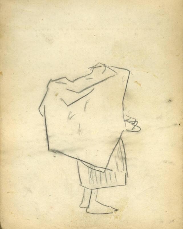 Figure Carrying a Package (Sketchbook - Meknes & Marrakesh)