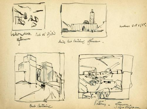 Four City Scenes (Sketchbook - Meknes & Marrakesh)